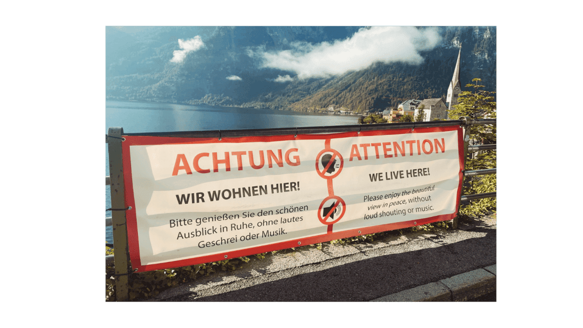 Hallstatt Aussichtspunkt Attention